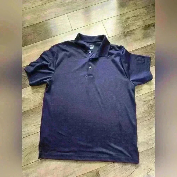 PGA TOUR Golf mens Blue Striped large polo short sleeve top - Picture 3 of 13